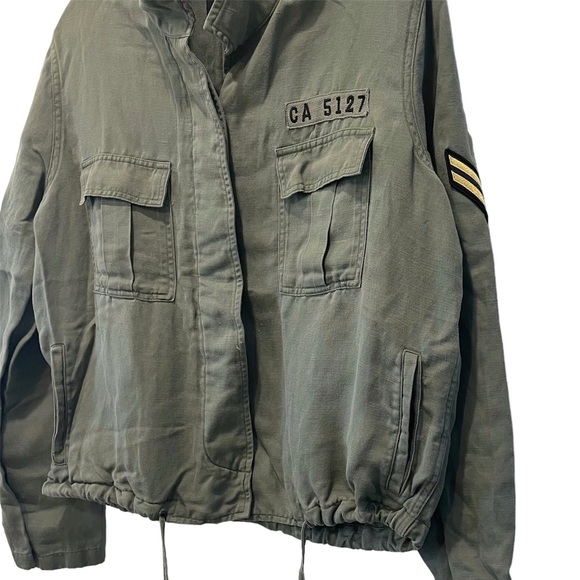 Rails Womens Sage Green Rowan Linen Blend Utility Jacket Full Zip - Picture 5 of 8